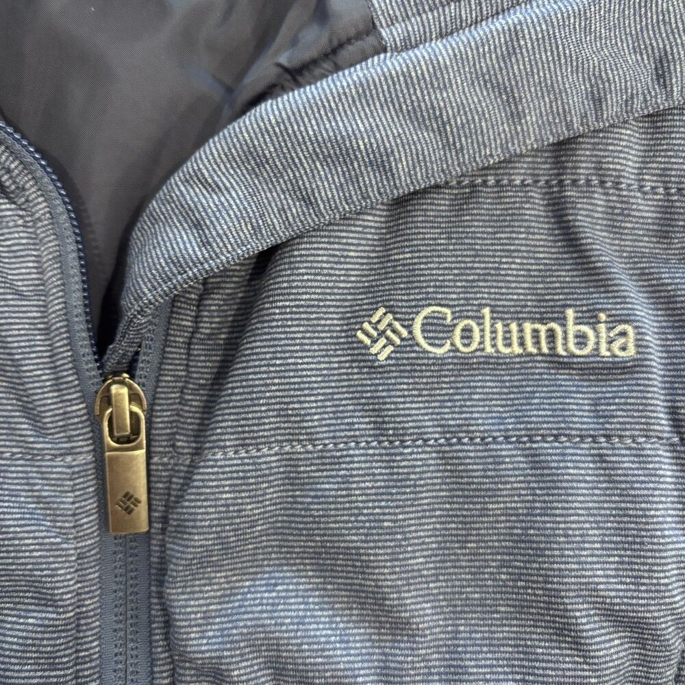 Columbia Outdoor Gorpcore Work Womens XS Blue Quilted Striped Puffer Vest EUC - Picture 5 of 11
